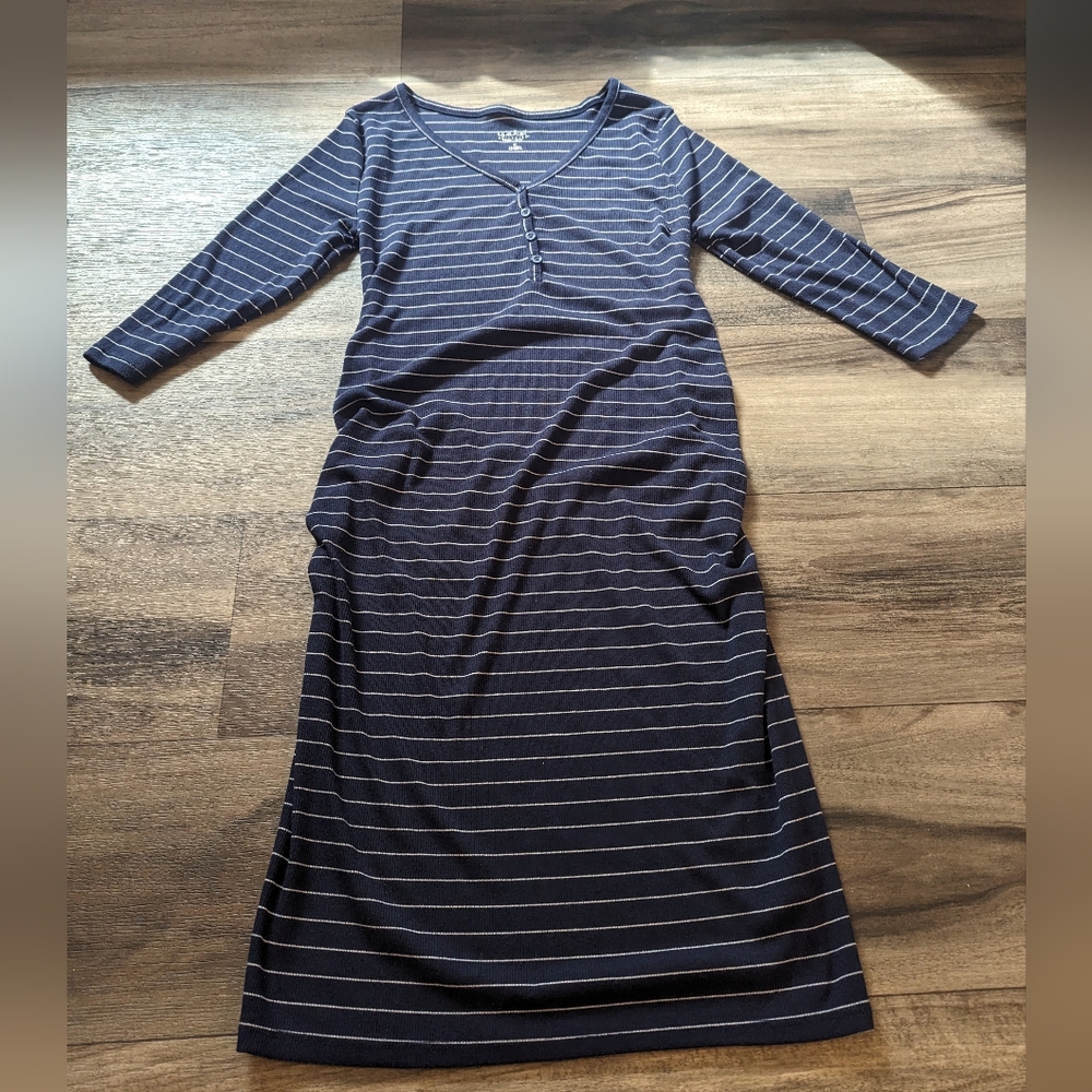 Isabel Maternity Dress, 3/4 sleeve, Striped